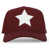 Vintage Havana Trucker Hat for Women  – Maroon Adjustable Cap – Pearl Star